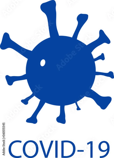 Obraz Virus or backterium on white background