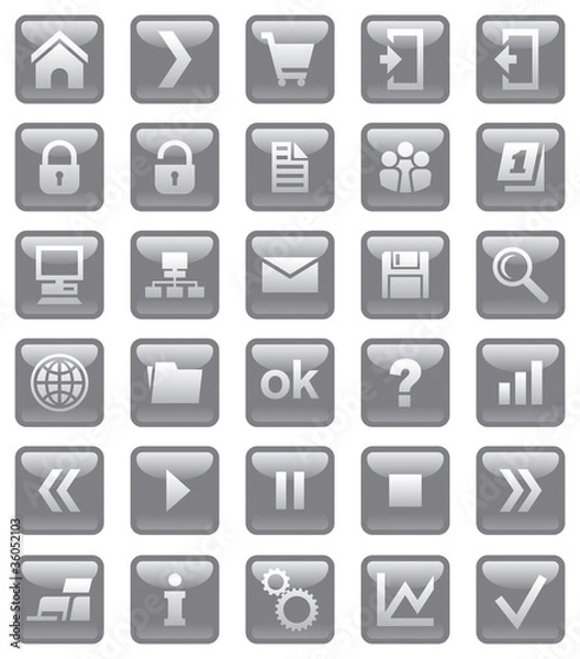 Fototapeta Web icons