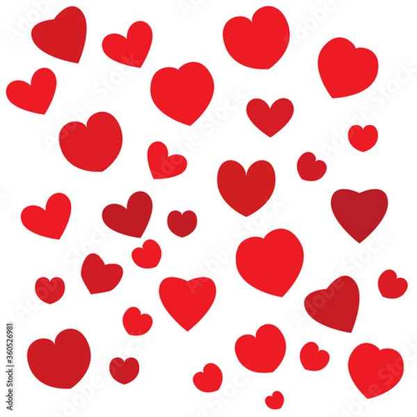 Fototapeta Hearts pattern