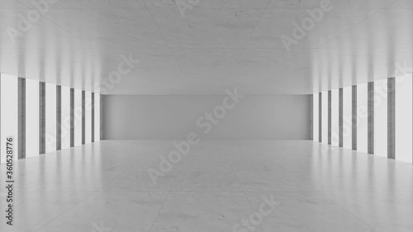 Obraz Empty gray concrete room background for technology studio concept