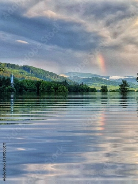 Obraz sunset over the river
