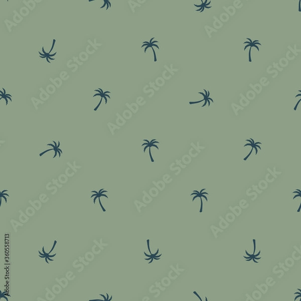 Obraz Seamless Pattern Coconut tree palm vector icon wallpaper background