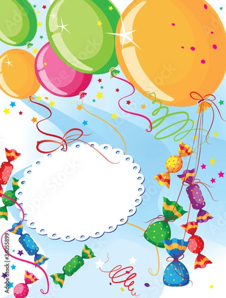 Fototapeta balloons and candy