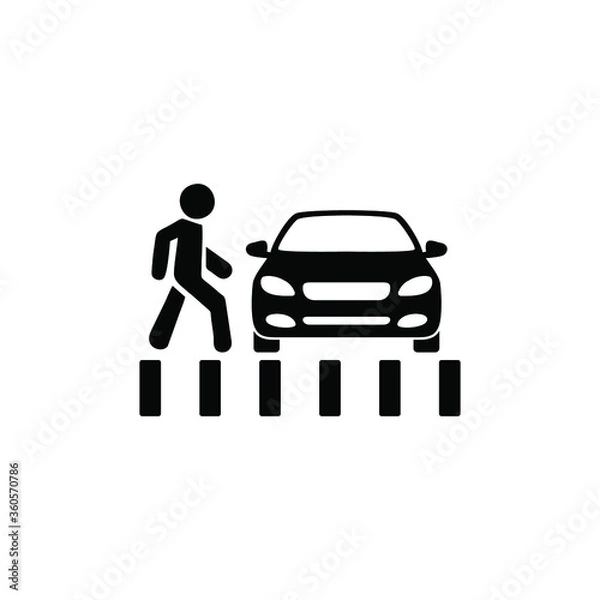 Fototapeta crosswalk icon vector