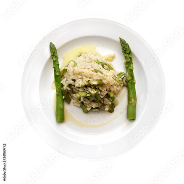 Obraz risotto with asparagus
