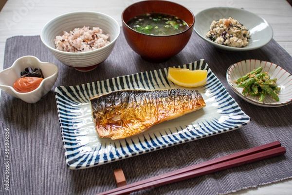 Obraz サバの塩焼き定食
