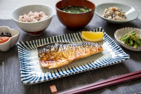 Obraz サバの塩焼き 定食
