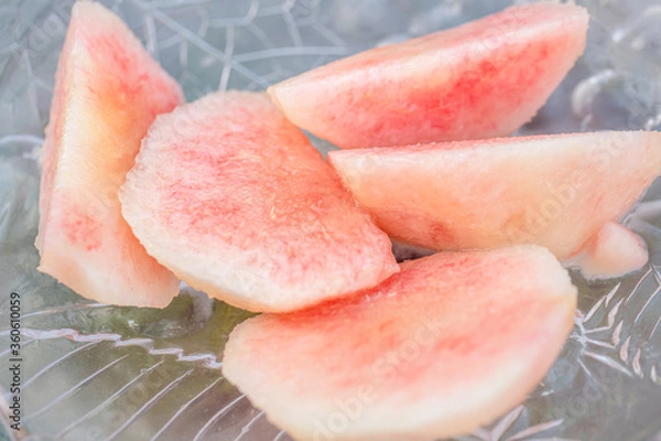 Obraz カットフルーツ/桃 モモ ピーチ/断面