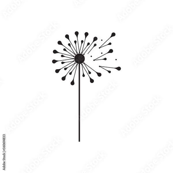 Obraz Dandelion vector icon design
