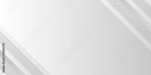 Fototapeta Blank white gradient background with product display. White backdrop or empty studio with room floor. 3D rendering.