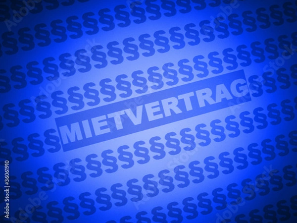 Fototapeta Mietvertrag
