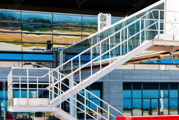 Obraz Bridge for connect the airplane airport.