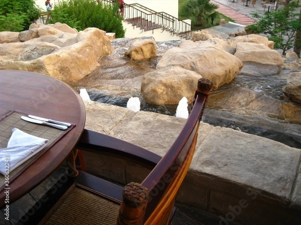 Obraz lunch at the waterfall