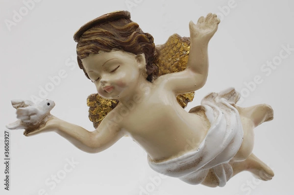 Fototapeta Engelchen mit Taube