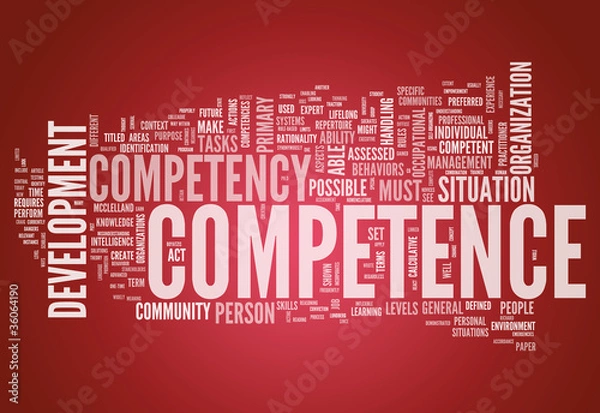 Fototapeta Word Cloud "Competence"