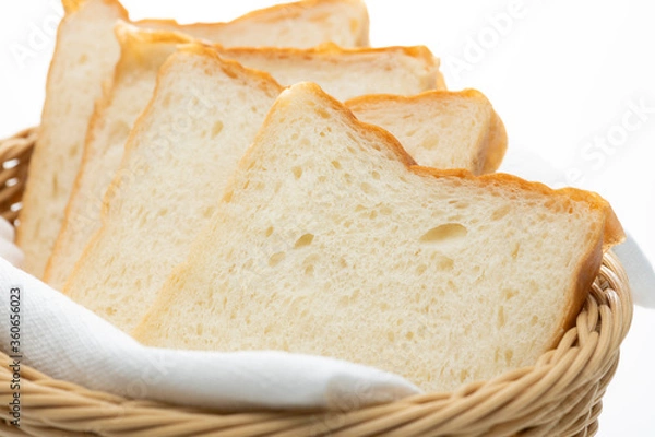 Obraz スライスした食パン