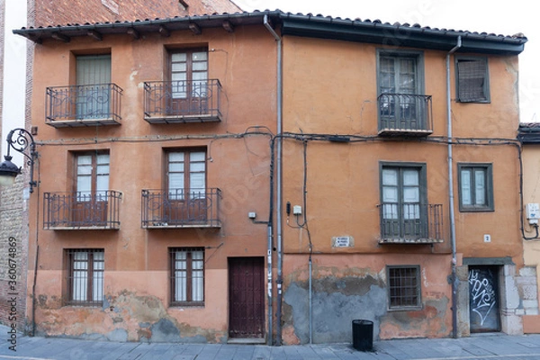 Obraz Plaza de Puerta Obispo, Leon, Spain