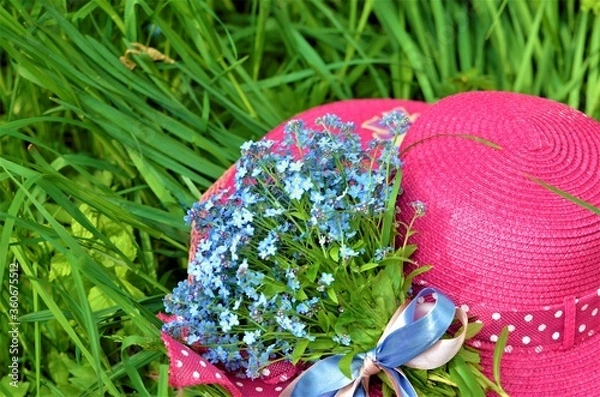 Obraz summer hat and flowers