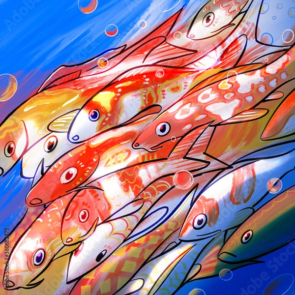 Obraz Kois nadando