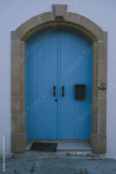 Obraz old blue door