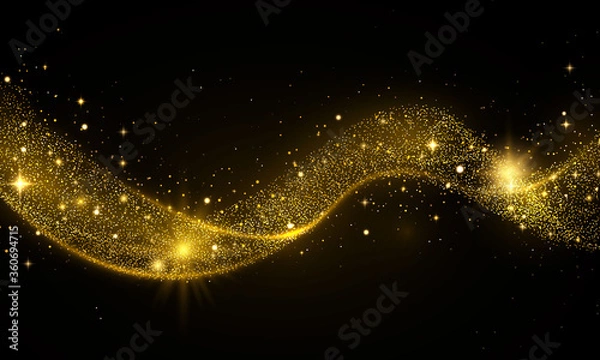 Obraz Gold glitter wave