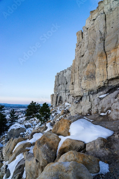 Fototapeta pulpit rock open space in winter