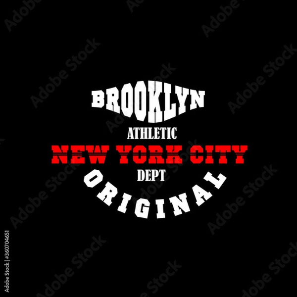 Obraz word brooklyn on black background