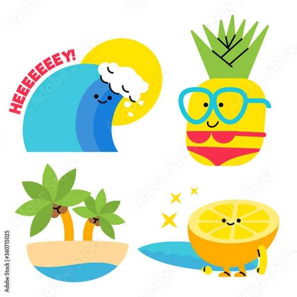 Obraz Pegatinas de verano