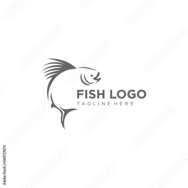Obraz Fish Catching Logo Design