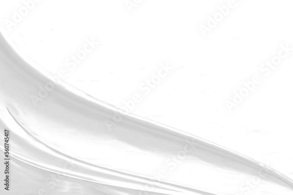 Obraz White cloth background abstract with soft waves.