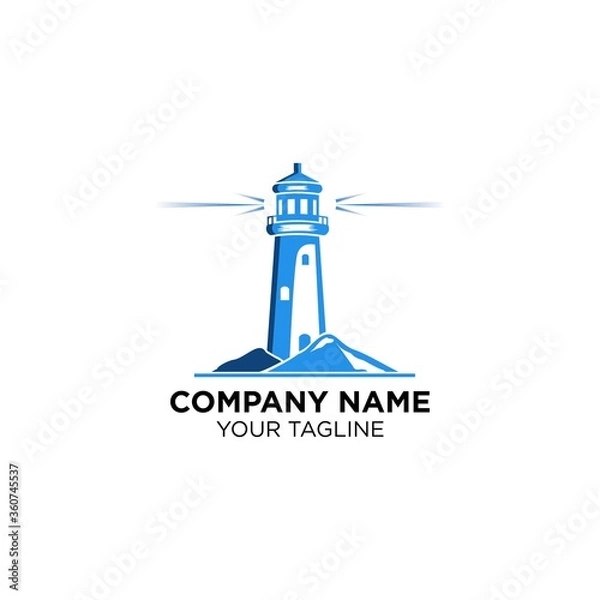 Obraz Mercusuar Tower Light Logo Design