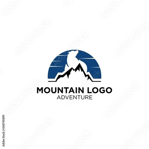 Obraz Mountain With Landscape Logo Design