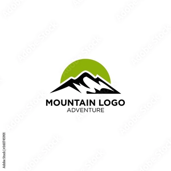 Obraz Mountain With Landscape Logo Design