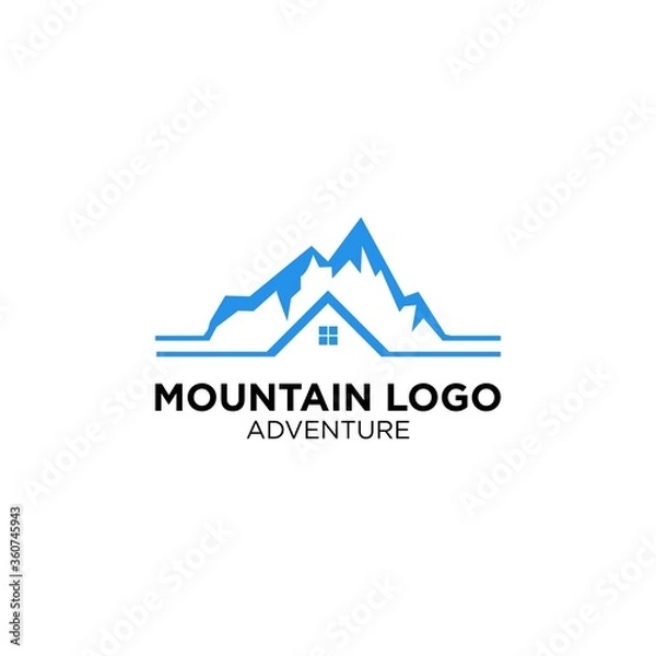 Fototapeta Mountain With Landscape Logo Design