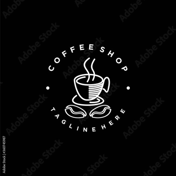 Obraz Coffee Line Art Logo Design