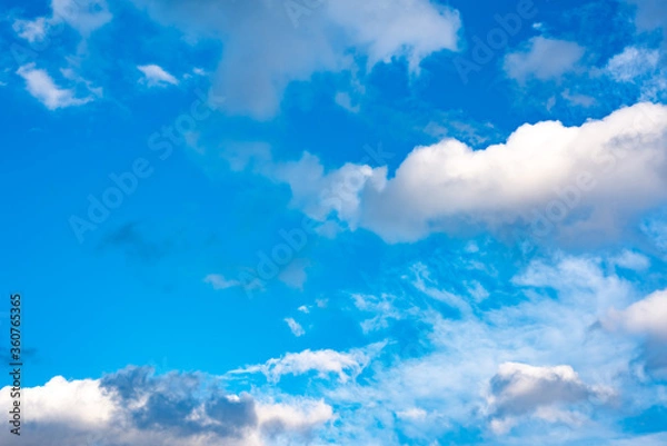 Obraz Blue sky with white clouds