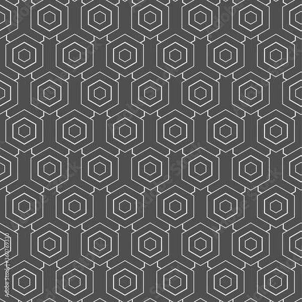Obraz Seamless Ornament Vector Polygon, Texture Pattern. Continuous East Graphic Poly Textile Texture. Repeat Creative Continuous, 