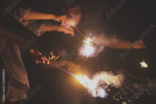 Fototapeta 手持ち花火