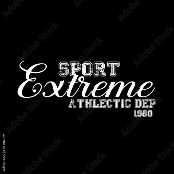 Obraz sport lettering typography vector illustration