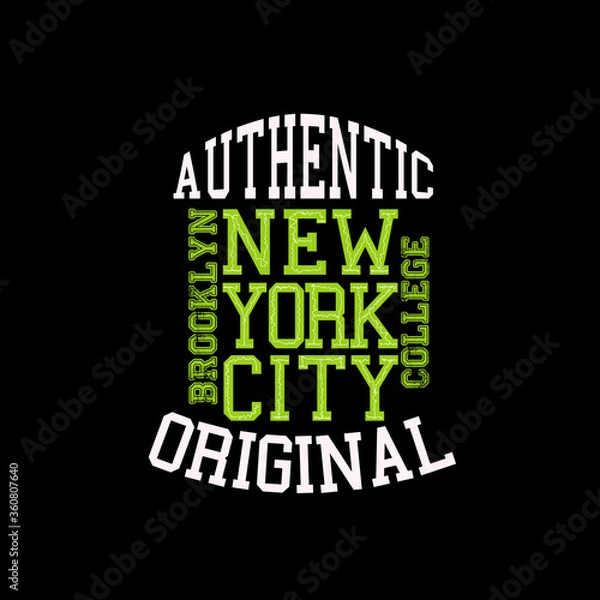 Obraz brooklyn lettering vector illustration