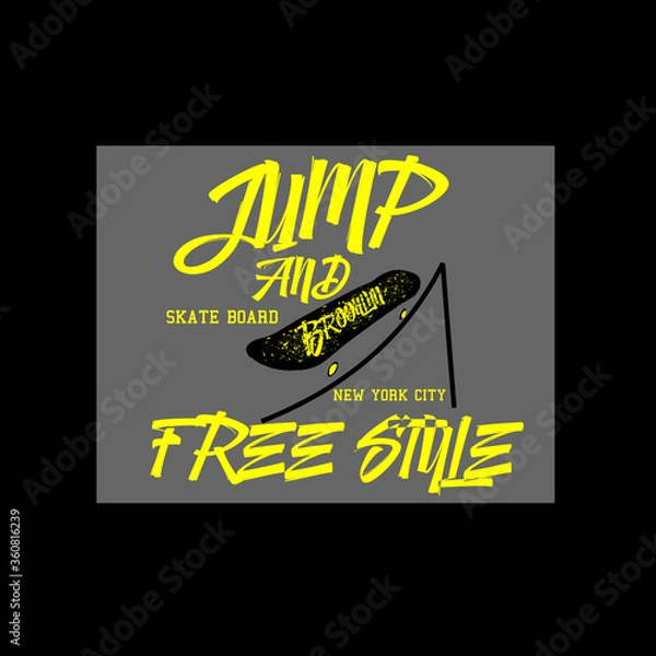 Obraz skate board sign vector illustration