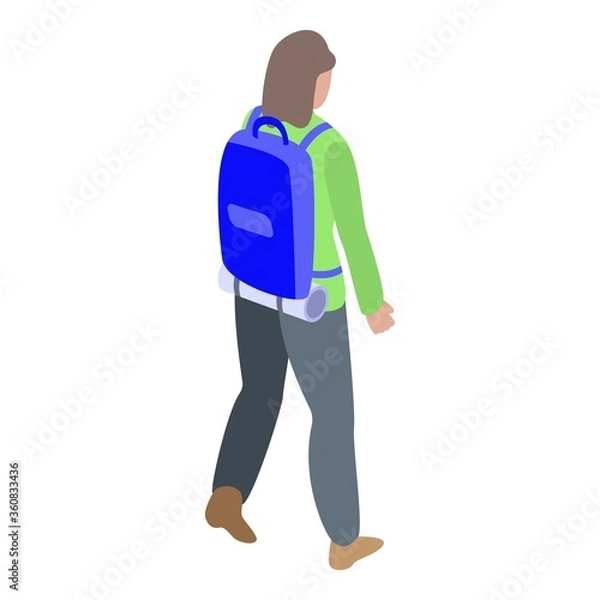 Fototapeta Woman immigrant icon. Isometric of woman immigrant vector icon for web design isolated on white background