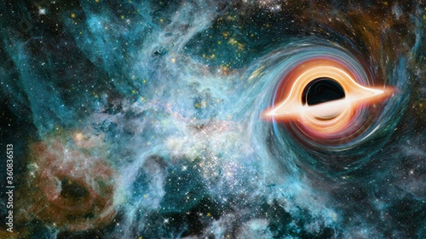 Fototapeta Supermassive black hole. Elements of this image furnished by NASA