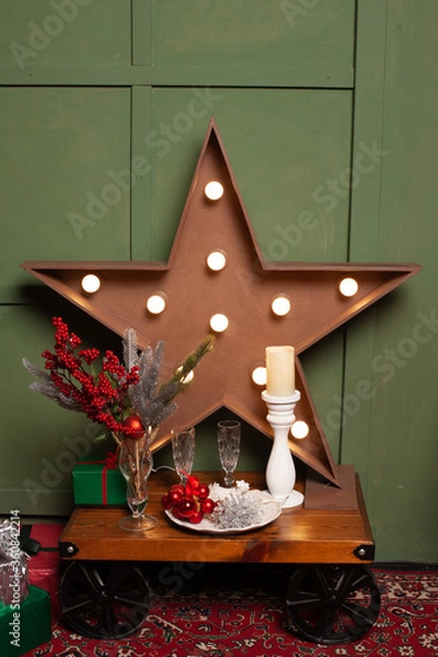 Fototapeta christmas star decoration