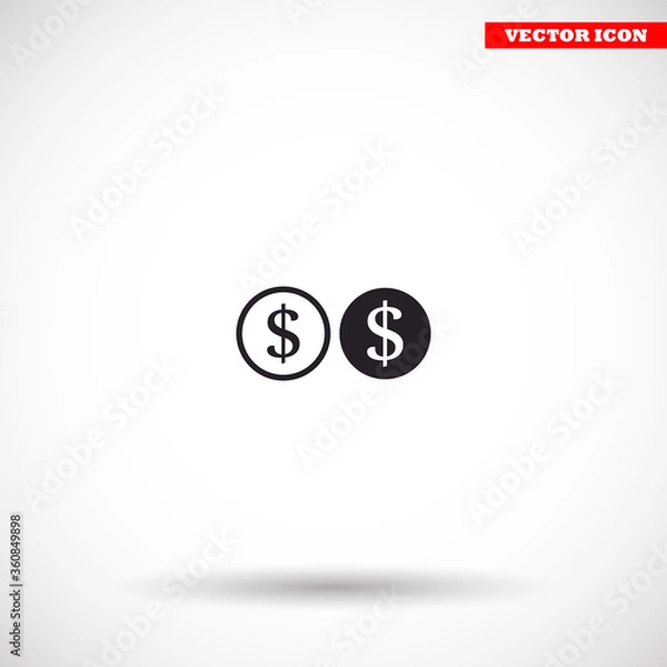 Fototapeta Dollar  vector icon , lorem ipsum Flat design