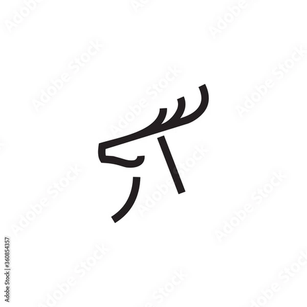 Obraz Deer Head Logo Design Concept Stock Vector