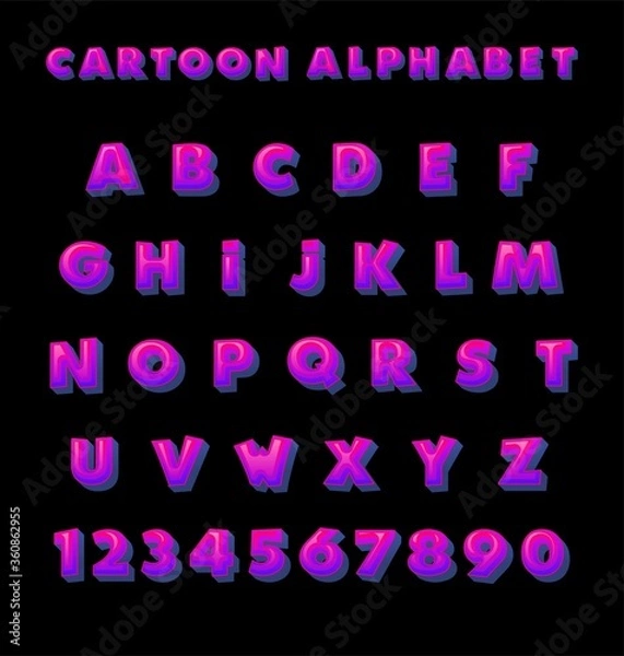 Fototapeta cartoon alphabet vector