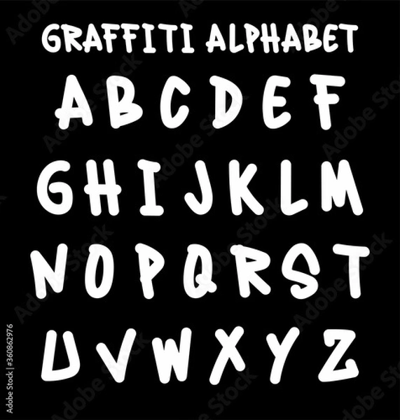Obraz graffiti alphabet vector