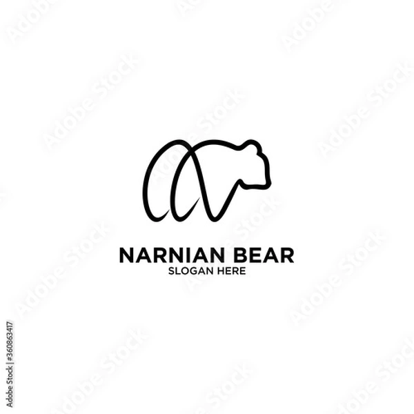 Obraz Logo Bear Concept creative and simple