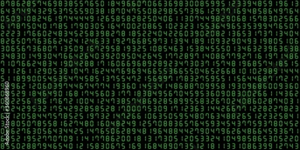 Obraz ランダムなデジタル数字の羅列
